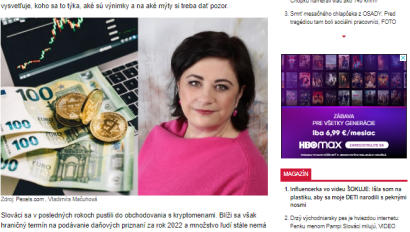 K zdaňovaniu kryptomien